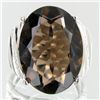Image 1 : 56.13twc Smoky Quartz Sterling Ring (JEW-3413)