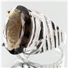 Image 2 : 56.13twc Smoky Quartz Sterling Ring (JEW-3413)