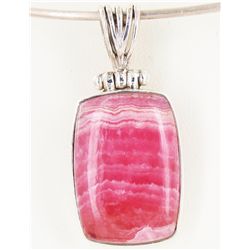 60twc Rhodocrosite Sterling Pendant (JEW-3376)