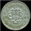 Image 2 : 1941 Britian 3p Silver XF/AU ERROR (COI-8821)