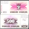 1992 Bosnia 500 Dinara Crisp Uncirculated Note (COI-3966)
