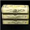 Chinese Handcarved Bone Double Gem Box (CLB-852)