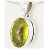 130twc Lemon Citrine Sterling Pendant (JEW-3365)