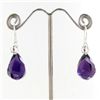 31.5twc Amethyst Silver Earrings (JEW-3319)