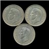 1941-42 Britain Silver 1/2 Crown AU 3pcs (COI-8883)