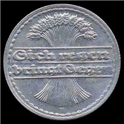 1922D Germany 50pfg MS63 RARE Error (COI-8128)