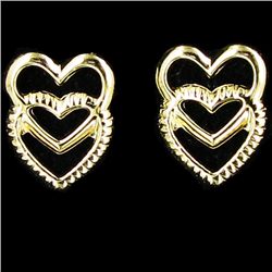 1.40twc 10k Gold Heart Earrings (JEW-2931)