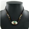 Image 1 : Tibet Shell Agate Bead Choker Necklace (JEW-3189)
