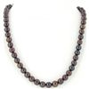 Black Peacock Saltwater Pearl Strand Necklace (JEW-2591)