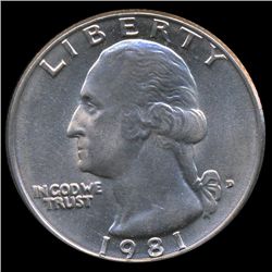 1981D GW 25c MS67+ (COI-8704)