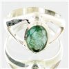 Image 1 : 27.55twc Colombian Emerald Sterling Ring (JEW-2748)