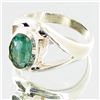 Image 2 : 27.55twc Colombian Emerald Sterling Ring (JEW-2748)
