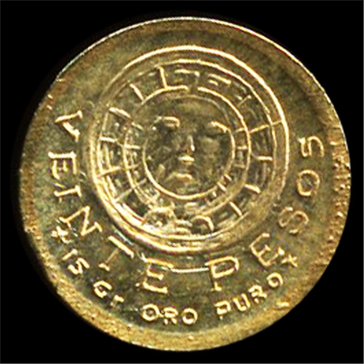 1959 Mexico Aztec Mini Gold Coin 8k (COI-9734)
