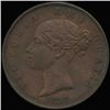 1858/7 British Victoria Halfpenny AU+ (COI-7268)