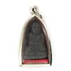 Vintage Thai Clay Buddha Amulet in Nickel Pendant Case (ANT-1248)