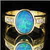 16.75twc Opal Diamond 14k Gold Ring (JEW-3402)