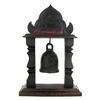 Vintage Thai Temple Bell on Elaborate Teak Stand (DEC-471)