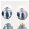 3.28twc Black Pearl 14k Gold Earrings (JEW-2938)