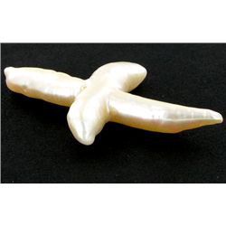 White Saltwater Pearl Cultured Cross Pendant (JEW-2577)