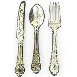 1947 Antique Washington DC Silver Plate Pin Set (CLB-821)