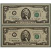 Image 1 : 2 Star Notes 1976 $2 Bill L Mint San Francisco