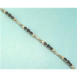 Blue Sapphire and Diamonds Bracelet