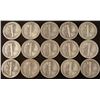 Image 2 : 15 Different Date Mercury Silver Dimes 1917-1945