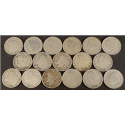 17 Diff Date V Nickels Better than Average Full Liberty