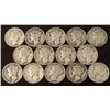Image 1 : 14 Mixed Date Mercury Silver Dimes -Some Mint Marks