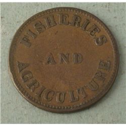 Fisheries and Agriculture Early Half Penny Token Canada