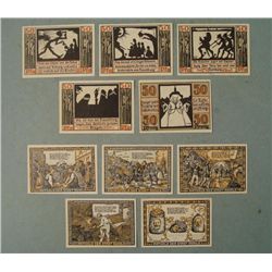 2 Sets of Old German Papper Money 50 PFennig 1921 UNC