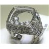 Image 1 : Floating Diamonds 14K White Gold Ring Size 7 1/4