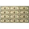 Image 1 : Full Set 12 All Mints A-L 1976 $2 Bills Notes XF-UNC