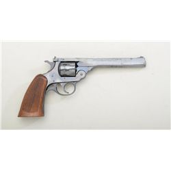 H&R Sportsman Model top break DA revolver,  .22LR, 6” barrel, blue finish, checkered wood  grips, #A