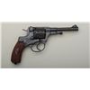 Image 2 : Russian Model 1895 Nagant DA revolver,  import-marked, 7.62mm cal., black finish,  checkered brown p
