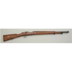 Swedish Mauser bolt-action rifle, 6.5mm cal.,  24” barrel, import-marked, military finish,  wood sto