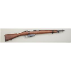 Carcano bolt-action military-style carbine,  6.5mm cal., 18” barrel, wood stock, steel  cleaning rod