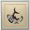 Image 1 : Hand signed framed and matted Northwest style  print, # 43/50 entitled “Sea Wolf” by Nytom,  dated 1