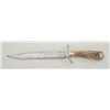 Image 2 : Large stag handled European hunting knife  approx. 15-1/2” overall with an approx. 10”  unmarked bla