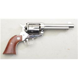 Ruger Vaquero Model SAA revolver, .357 Magnum  cal., 5-1/2” barrel, nickel finish,  medallion wood g