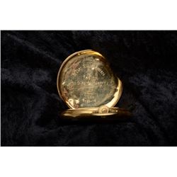 Open face pocket watch by Ancre, case marked  “18K” in working condition at the time of  description