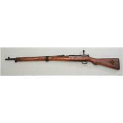 Japanese Arisaka bolt-action military rifle,  7.92mm cal., 26” barrel, military blue  finish, full w