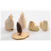 Image 1 : Lot of carved marine ivory including two  penguins, each approx. 4” in height; two  walrus figures, 