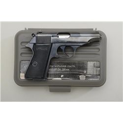 Walther Model PP DA semi-auto pistol,  import-marked, 7.65mm cal., 3-3/4” barrel,  blue finish, chec