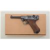 Image 1 : German Luger Code 42 and dated 1938 semi-auto  pistol by Mauser, 9mm cal., 4” barrel, mat  black fin