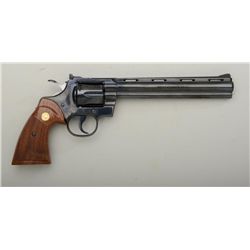 Desirable Colt Python DA revolver, in  hard-to-find, almost rare .38 Special caliber  with an 8” ven