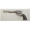 Image 1 : Colt SAA revolver, .45 cal., 7-1/2” barrel,  blue and case hardened finish, checkered  black hard ru