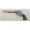 Image 1 : Colt SAA revolver, .45 cal., 7-1/2” barrel,  blue and case hardened finish, checkered  black hard ru