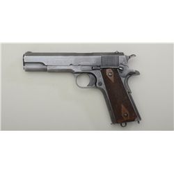 United States Property Colt Model 1911  semi-auto pistol, .45 cal., 5” barrel, blue  finish, checker