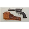 Image 2 : Colt SAA blackpowder revolver, .45 cal.,  4-3/4” barrel, blue and case hardened finish,  checkered e